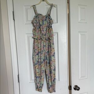 BCBG Girls Floral Multicolor Jumpsuit size 8
